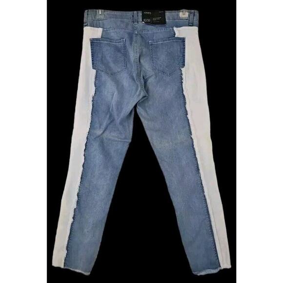 JONES NY~Woman Size 10/30~Blue/White Lexington Skinny Crop Jeans Trend Alert NWT - Picture 3 of 10